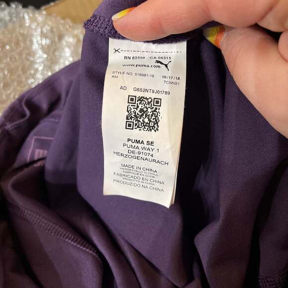 Puma Women's Purple 7/8 Leggings - Picture 3 of 4